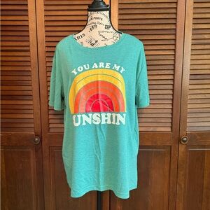 Green vintage look tshirt XXL